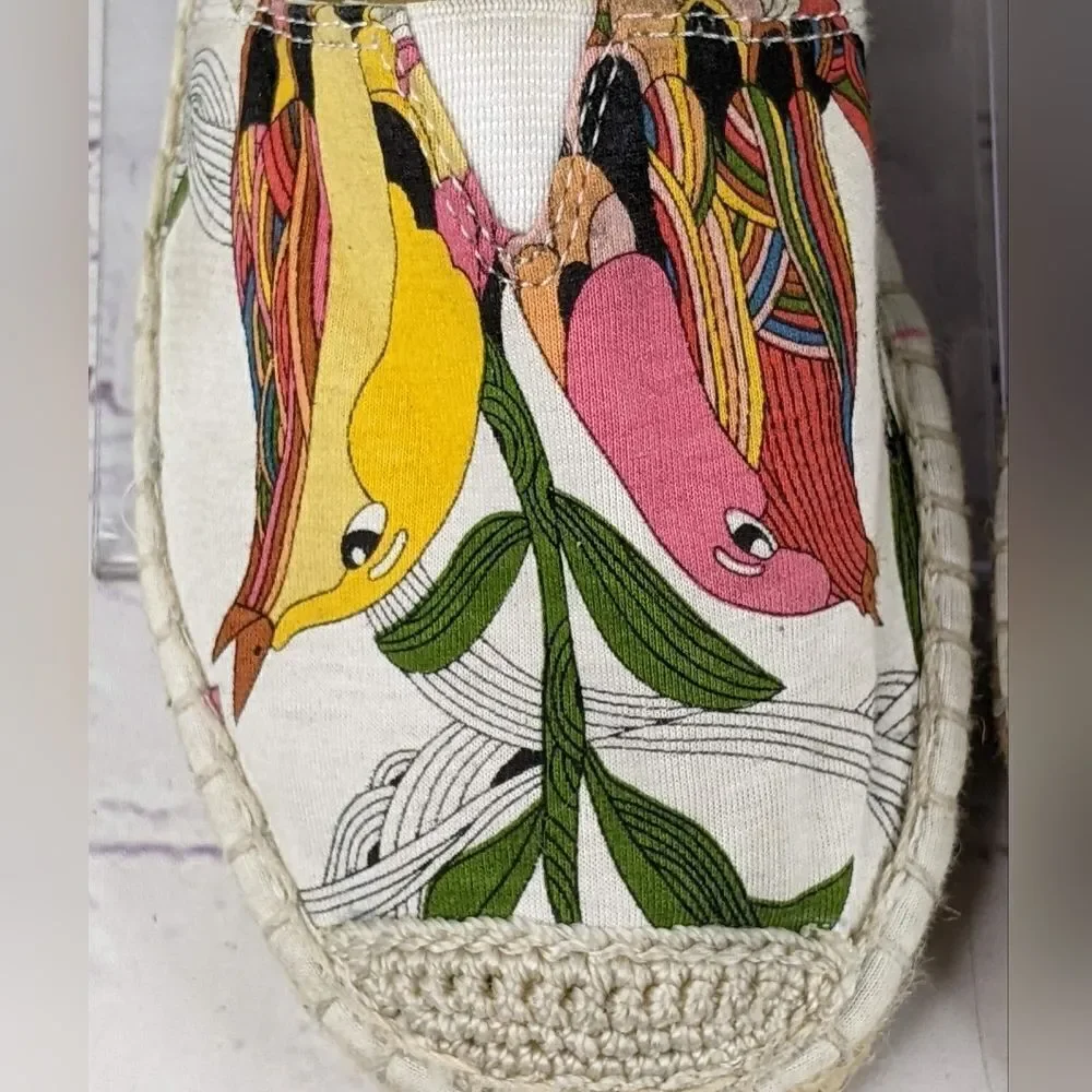 The Sak Sakroots White Peace Rhapsody Slip-On Espadrilles